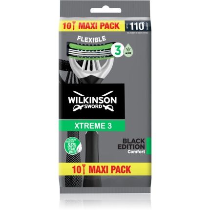 Wilkinson Sword Xtreme 3 Black Edition Disposable Razor - Pack Of 10