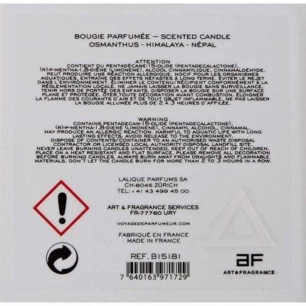 Lalique Osmanthus Himalaya Nepal Candle - Image 3