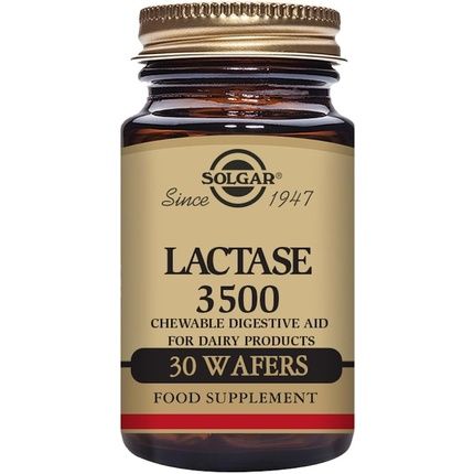 Solgar Lactase 3500 Wafers - Aids Dairy Digestion - Helps Break Down Sugar In Milk - Vegan And Kosher