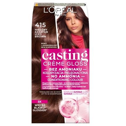 L'Oreal Casting Creme Gloss Hair Color 415 Frosty Chestnut