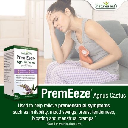 Natures Aid Premeeze Agnus Castus 400Mg 60 Capsules