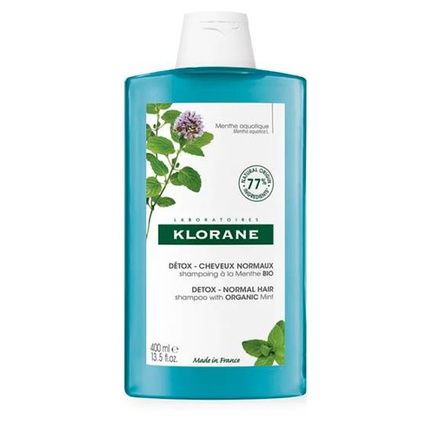 Klorane Aquatique Mint Detox Shampoo 400Ml Detox Shampoo For Hair Exposed To Pollution