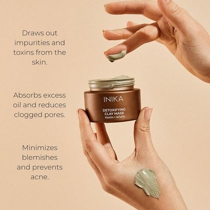 Inika Detoxifying Clay Mask For Smoother, Clearer, Brighter Skin - Image 3