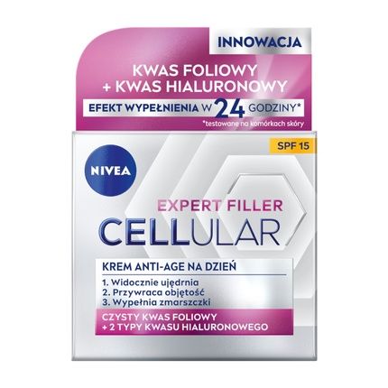 Nivea Hyaluron Cellular Filler + Firming Spf15 Anti-Wrinkle Day Cream 50Ml