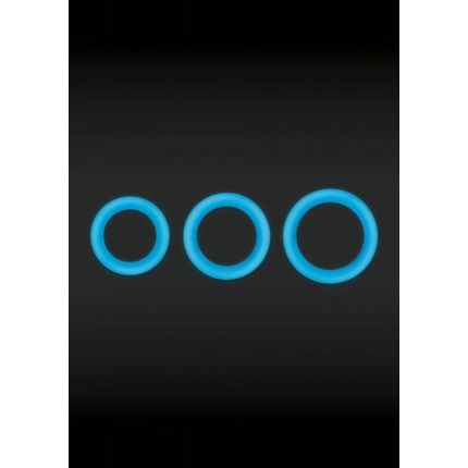 Ns Novelties Firefly Halo Medium Blue Silicone Cockrings - Image 3