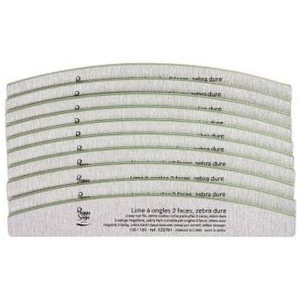 Peggy Sage 10 Zebra Hard Nail File 2 Faces Halfpipe 100/180 - Image 3