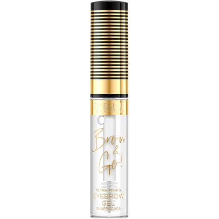 Eveline Cosmetics Brow&Go! Strong Brow Gel For Fixing And Nurturing Eyebrows 6Ml Transparent