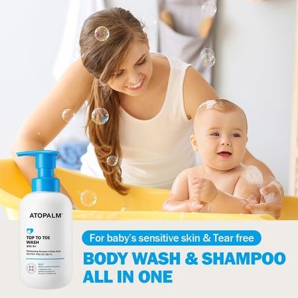Atopalm Top To Toe Baby Wash & Shampoo Sulfate-Free Ph Balanced 10.1 Fl Oz 300Ml - Image 3