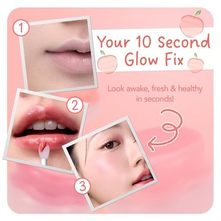 Frudia Glow Juicy Jam Lip & Cheek Stain Mellow Peach Korean Lip Tint & Blush - Image 3