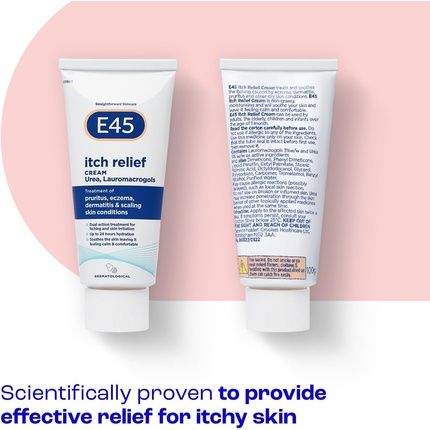 E45 Itch Relief Cream 50G Anti Itch Cream For Skin Irritation Non-Greasy Eczema Dermatitis Instantly Soothes And Calms Skin
