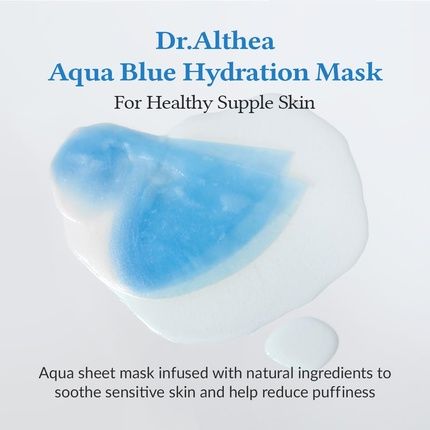 Dralthea Aqua Blue Hydration Mask To Reduce Facial Puffiness With Tannins