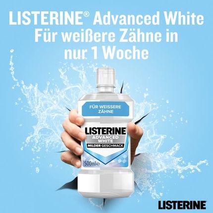 Listerine Advanced White Mild Flavor Mouthwash 500Ml