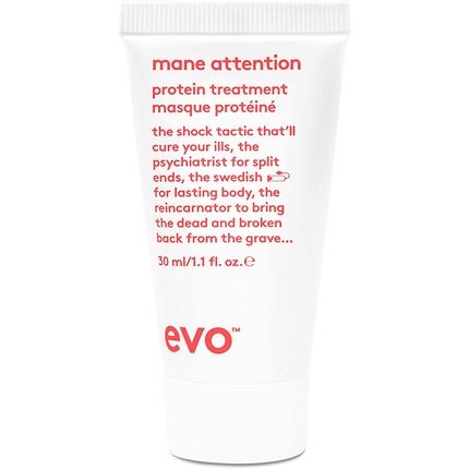 Evo Mane Attention Protein Treatment Reconstructs Repairs And Strengthens Hair 1.1 Fl Oz