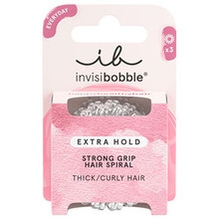 Invisibobble Extra Hold Crystal Clear Hair Band 3 Pieces