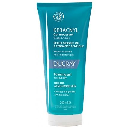 Ducray Keracnyl Gel Cleanser 200Ml Cleanses And Purifies Oily Skin Prone To Acne