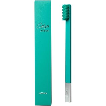 Apriori Turquoise Blue Silver Medium Premium Toothbrush