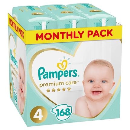 Pampers Premium Monthly Box S4 168 Pieces