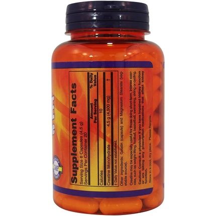 Now Foods Creatine Monohydrate 750Mg 120 Capsules - Image 3