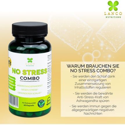Lanco No Stress Combo Anti-Stress Capsules With Ashwagandha And Magnesium - Image 3