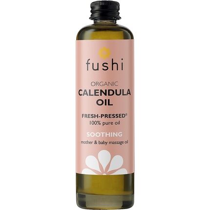 Fushi Organic Calendula Oil 100Ml - Fresh-Pressed And Triple Infused - Best For Minor Abrasions And Irritated Skin - Anti-Inflammatory - Oil For Babies - Vegan - Made In The Uk