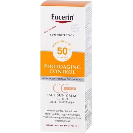 Eucerin Photoaging Control Face Sun Cc Cream Tinted Spf 50+ Medium 50Ml - Image 3