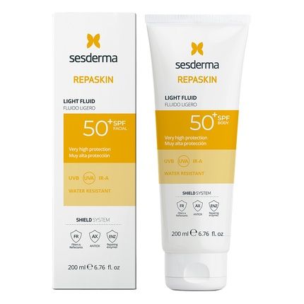Sesderma Repaskin Light Fluid Spf50 200Ml Lightweight Sunscreen For Effective Sun Protection