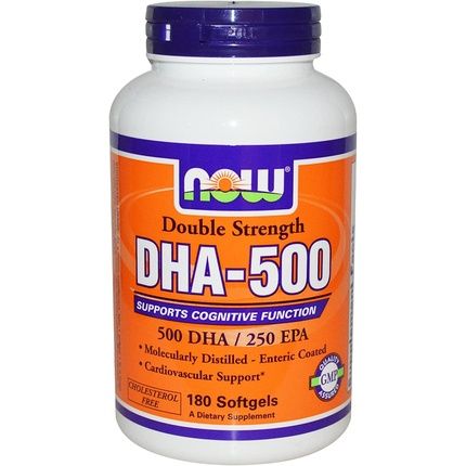 Direct To Peeps Now Foods Dha-500 Double Strength Omega 3 Fish Oil 180 Softgels Dha & Epa