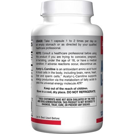 Jarrow Acetyl L-Carnitine 500Mg 120 Capsules