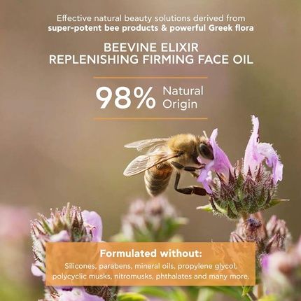 Apivita Beevine Elixir Replenishing Firming Face Oil With Propolis And Grape Seed Oils 1.01 Oz - Image 3