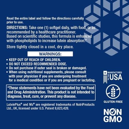 Life Extension Macuguard Ocular Support With Saffron & Astaxanthin 60 Softgels - Image 3