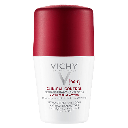 Vichy Clinical Control Deodorant 96H Rollon 50 Ml Longlasting Protection Against Odor
