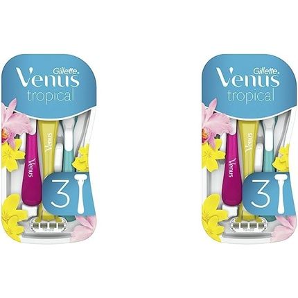 Gillette Venus Tropical Disposable Razors For Women 3 Comfort Blades