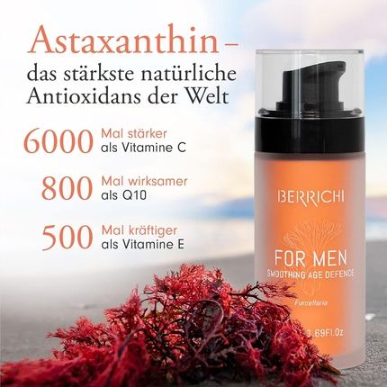 Natural Anti Aging Face Cream For Men - Fast Absorbing Anti-Wrinkle Cream For Dry & Sensitive Combination Skin With Astaxanthin & Aloe Vera & Jojoba Oil - Vegan Face Care For Men - Image 3