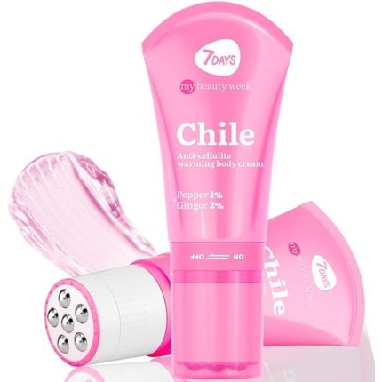 كريم سفن دايز القوي المضاد للسيلوليت لتدفئة الجسم مع مستخلصات تشيلي الطبيعية 130 مل