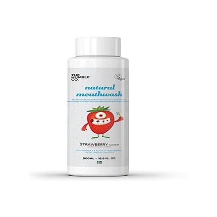 Vegan 500Ml Strawberry Mouthwash For Kids