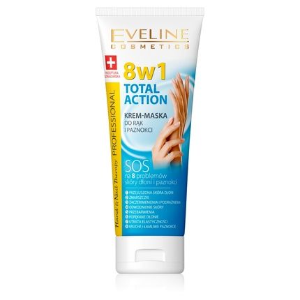 Eveline Hand & Nail Therapy Total Action 8 In 1 Cream-Mask For Hands And Nails 75Ml