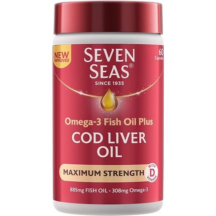 Seven Seas Cod Liver Oil Tablets Maximum Strength With Vitamin D Epa And Dha 60 Capsules - Image 3