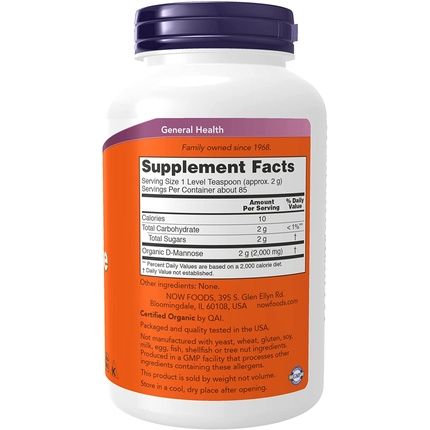 Now D-Mannose Powder Non-Gmo Healthy Urinary Tract 6Oz