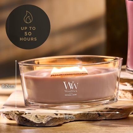 Woodwick Scented Candle With Crackling Wick Patchouli Creme Ellipse - Image 3