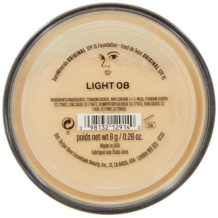 Bare Minerals Original Foundation Spf 15 Mineral Makeup 08 Light 30G - Image 3