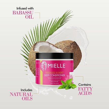 Mielle Organics Babassu & Mint Deep Conditioner With Protein 227G - Image 3