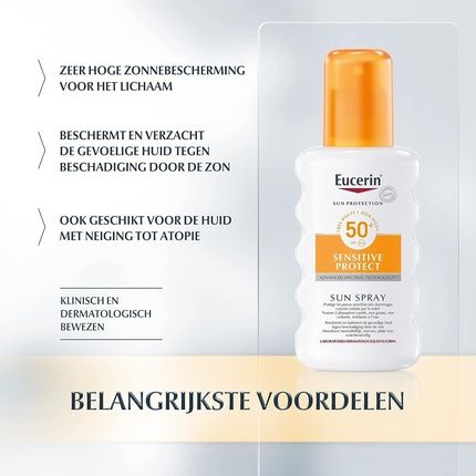 Eucerin Sun Spray Spf 50+ Sensitive Skin 200Ml - Image 3