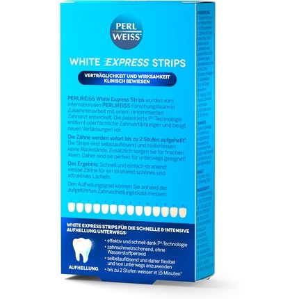 Perlweiss White Express Strips Teeth Whitening In 15 Minutes - Up To 2 Levels