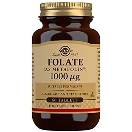 Solgar Folate 1000Mcg High Strength Formula Vegan 60 Tablets