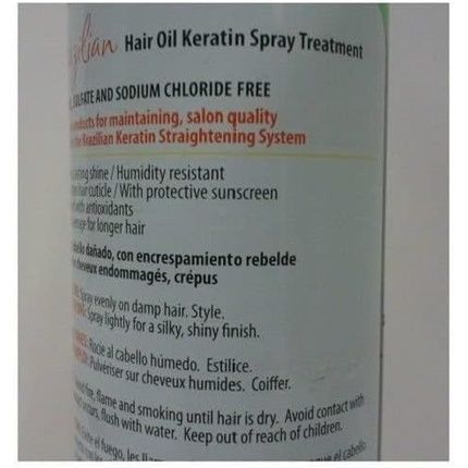 Fantasia Brazilian Hair Oil Keratin Spray Treatment 171Ml 6 Fl Oz - Image 3