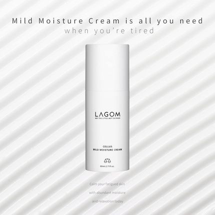Lagom Cellus Mild Moisture Cream 75Ml With Dermaflux And Green Tea - Image 3