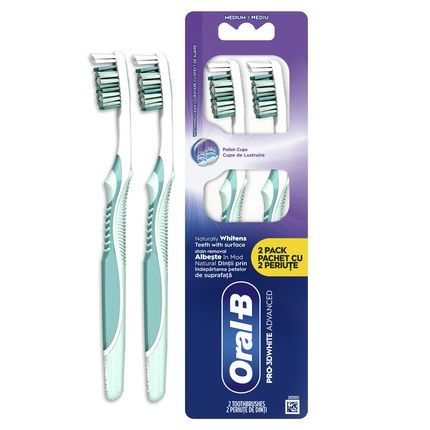 Oral B Oral-B Pro-3Dwhite Advanced Manual Toothbrush Removes Plaque & Surface Stains
