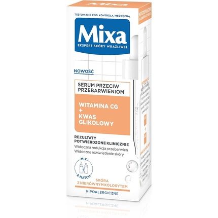Mixa Anti-Discoloration Facial Serum With Vitamin Cg And Glycolic Acid