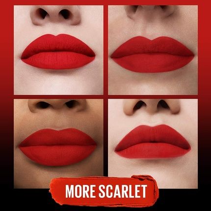 Maybelline Color Sensational Ultimatte Matte Lipstick Non-Drying Intense Color Pigment 299 More Scarlet 0.04 Ounce - Image 3