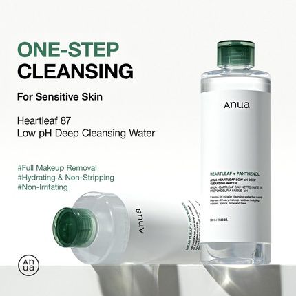 Anua Heartleaf Low Ph Deep Cleansing Water With Micellar Water, Panthenol, And Squalane - Image 3